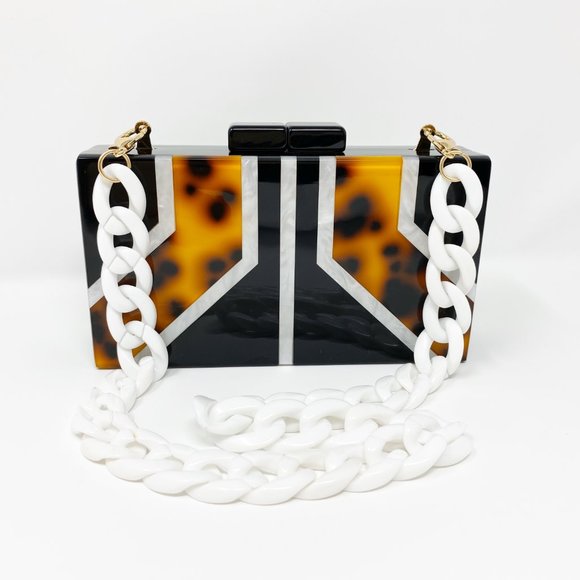 Acrylic Party Box in Geometric Tortoise - Picture 11 of 12